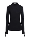 Meryll Rogge Open-back Mock Turtleneck Sweater In Blue