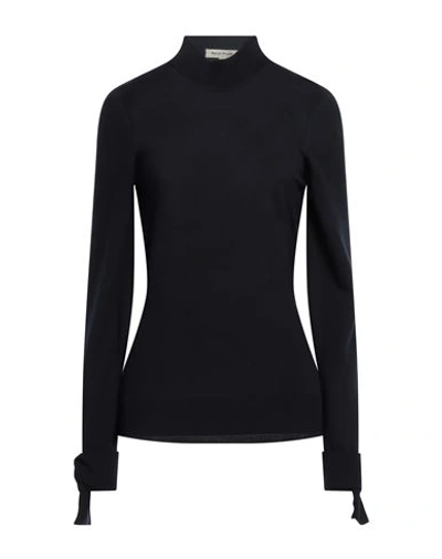 Meryll Rogge Open-back Mock Turtleneck Sweater In Navy
