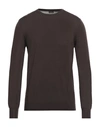 Gran Sasso Man Sweater Dark Brown Size 40 Virgin Wool