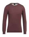 Gran Sasso Man Sweater Burgundy Size 46 Virgin Wool In Red