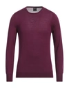 Gran Sasso Man Sweater Deep Purple Size 46 Virgin Wool In Purple