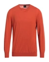 Gran Sasso Man Sweater Tomato Red Size 46 Virgin Wool