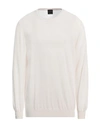 GRAN SASSO GRAN SASSO MAN SWEATER IVORY SIZE 46 VIRGIN WOOL