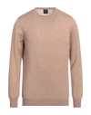 GRAN SASSO GRAN SASSO MAN SWEATER CAMEL SIZE 46 VIRGIN WOOL