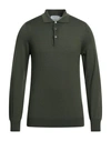 GRAN SASSO GRAN SASSO MAN SWEATER MILITARY GREEN SIZE 46 VIRGIN WOOL