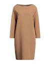 Altea Woman Midi Dress Camel Size 10 Polyester, Elastane In Beige