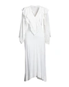 Marant Etoile Marant Étoile Woman Midi Dress Ivory Size 4 Viscose, Polyamide, Linen In White