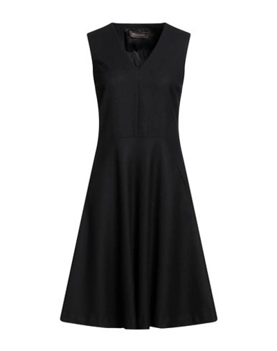 Trussardi Woman Midi Dress Black Size 6 Virgin Wool