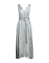 Brunello Cucinelli Woman Maxi Dress Pastel Blue Size M Viscose, Silk In Blue