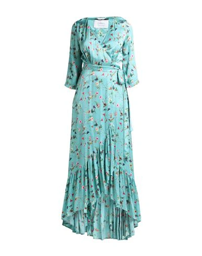 813 Ottotredici Woman Maxi Dress Turquoise Size M Viscose In Blue