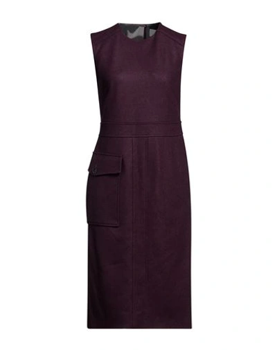 Eleventy Woman Midi Dress Deep Purple Size 8 Wool, Polyamide