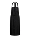 UN-NAMABLE UN-NAMABLE WOMAN MIDI DRESS BLACK SIZE 8 HEMP