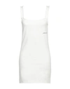 Hinnominate Woman Mini Dress White Size M Viscose, Polyamide, Elastane