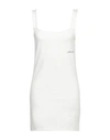 Hinnominate Woman Mini Dress White Size S Viscose, Polyamide, Elastane