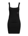 Hinnominate Woman Mini Dress Black Size M Viscose, Polyamide, Elastane