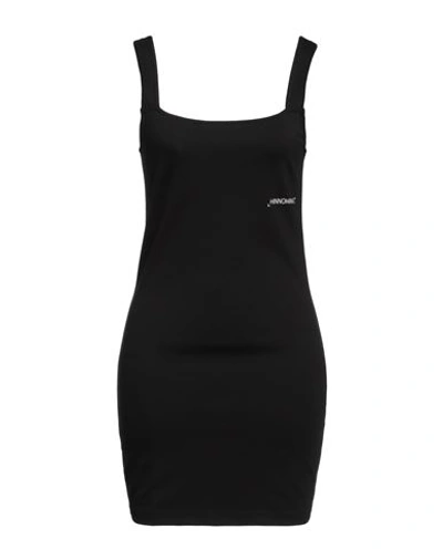 Hinnominate Woman Mini Dress Black Size M Viscose, Polyamide, Elastane