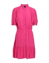 Pinko Woman Mini Dress Fuchsia Size 10 Viscose In Pink