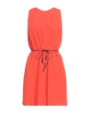 Rrd Woman Mini Dress Tomato Red Size 4 Polyamide, Elastane In Tomato Red