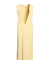 JIL SANDER JIL SANDER WOMAN MIDI DRESS YELLOW SIZE 4 VISCOSE, POLYAMIDE, POLYESTER, ELASTANE