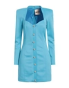 Aniye By Woman Mini Dress Turquoise Size 6 Polyester, Elastane In Blue