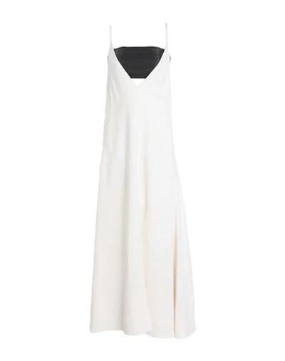 Brunello Cucinelli Woman Maxi Dress Off White Size Xs Viscose, Linen