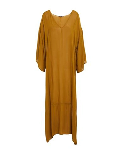 Sophie Deloudi Woman Midi Dress Camel Size 3 Viscose In Beige