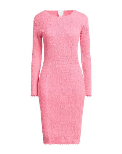 PATOU PATOU WOMAN MIDI DRESS PINK SIZE M COTTON