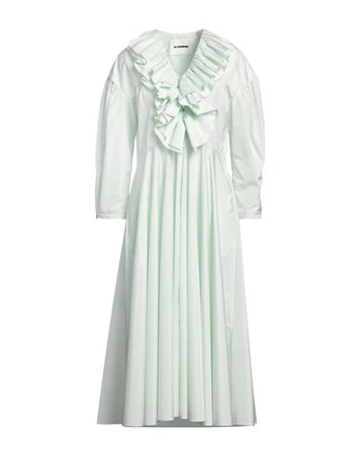 Jil Sander Woman Midi Dress Light Green Size 6 Polyester In Green