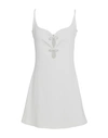 Mach&mach Mach & Mach Woman Mini Dress Ivory Size 8 Viscose, Polyamide, Elastane In White