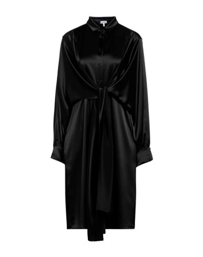 Loewe Woman Midi Dress Black Size 8 Triacetate, Polyester