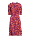 Dolce & Gabbana Vibrant Floral Silk Charmeuse Dress In Purple