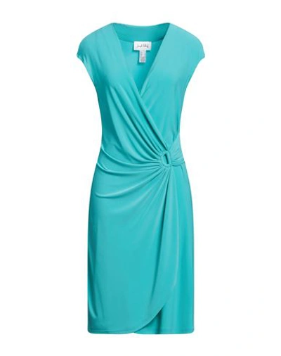 Joseph Ribkoff Woman Midi Dress Turquoise Size 10 Polyester, Elastane In Blue