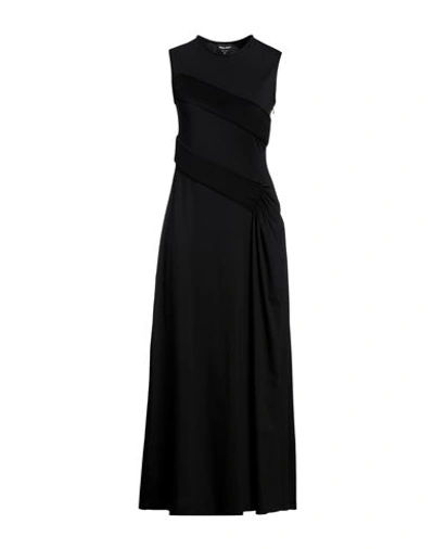 Giorgio Armani Woman Maxi Dress Black Size 10 Cotton, Elastane