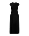 Giorgio Armani Mixed Wool Viscose Double Jersey Dress In Black