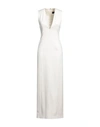 ANN DEMEULEMEESTER ANN DEMEULEMEESTER WOMAN MAXI DRESS WHITE SIZE 14 WOOL, ELASTANE