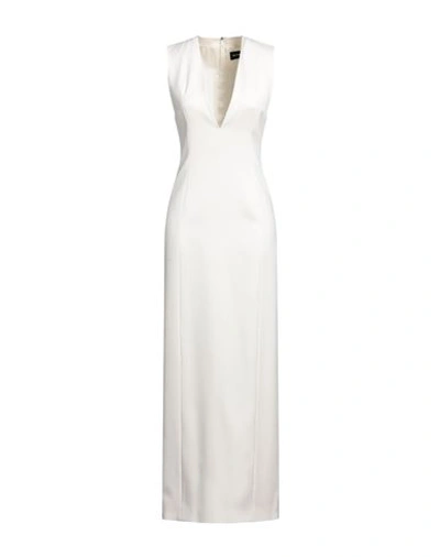 Ann Demeulemeester Woman Maxi Dress White Size 12 Wool, Elastane