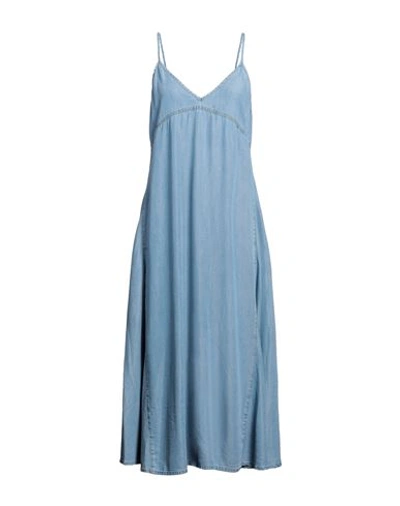 Pinko Woman Maxi Dress Blue Size L Lyocell