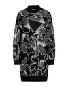 Msgm Woman Mini Dress Black Size M Acrylic, Polyamide, Mohair Wool In Black