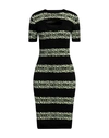 Just Cavalli Woman Midi Dress Black Size S Viscose, Polyester In Black