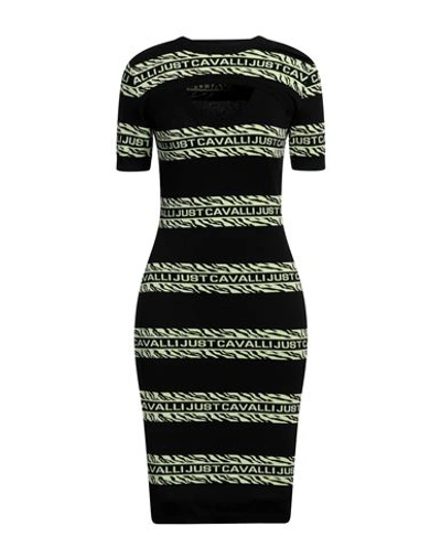 Just Cavalli Woman Midi Dress Black Size M Viscose, Polyester