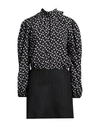 Msgm Pattern Blouse In Black