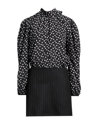 Msgm Woman Mini Dress Black Size 4 Polyester, Wool