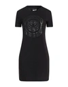 Just Cavalli Woman Mini Dress Black Size M Cotton In Black