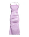 Just Cavalli Woman Midi Dress Lilac Size 4 Polyester, Elastane In Purple