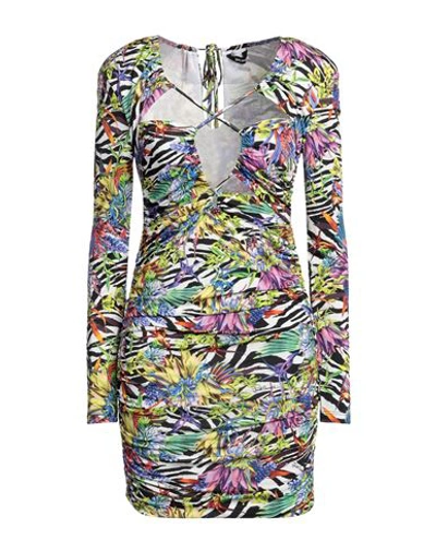 Just Cavalli Woman Mini Dress Light Green Size 8 Viscose, Elastane