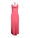 MATINEE MATINEÉ WOMAN MAXI DRESS CORAL SIZE L POLYESTER, ELASTANE