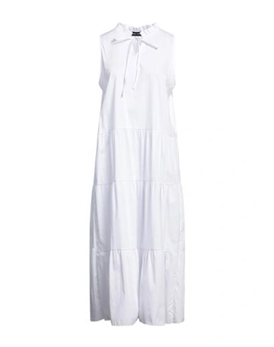 Vanessa Scott Woman Midi Dress White Size Onesize Cotton, Elastane