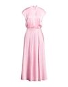 Vicolo Woman Maxi Dress Pink Size S Polyester, Elastane In Pink