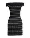 Alexander Mcqueen Woman Mini Dress Black Size M Viscose, Polyester, Cotton, Polyamide