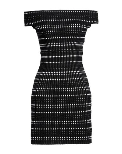 Alexander Mcqueen Woman Mini Dress Black Size S Viscose, Polyester, Cotton, Polyamide